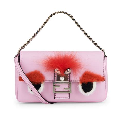 mini baguette fendi rosa|fendi micro monster baguette.